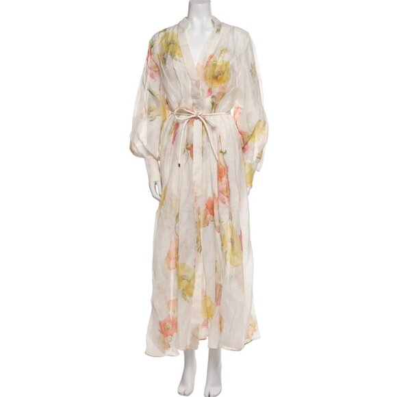 Zimmermann Dresses & Skirts - Zimmermann floral long dress with belt Size 2